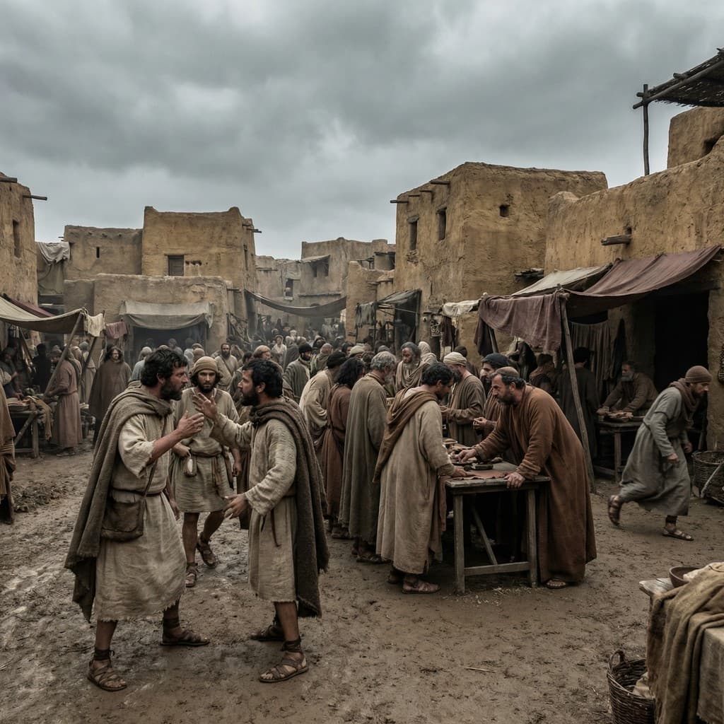 Cinematic shot of a massive wooden vessel under construction in an ancient landscape